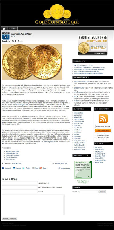 Gold Coin Blogger Sell Your Gold Coins Page